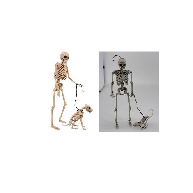 Fun World 14 in. Skeleton Walker Asst Halloween Decor