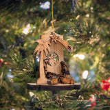 Holy Land Olive Wood Natural 3D Nativity Ornaments 3 in.