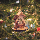 Holy Land Olive Wood Natural 3D Nativity Ornaments 3 in.