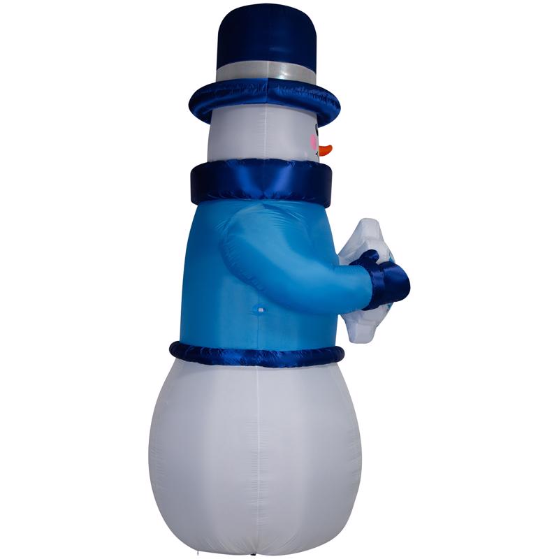 Gemmy Airblown LED Lightshow Rainbow Wave Snowman 12 ft. Inflatable