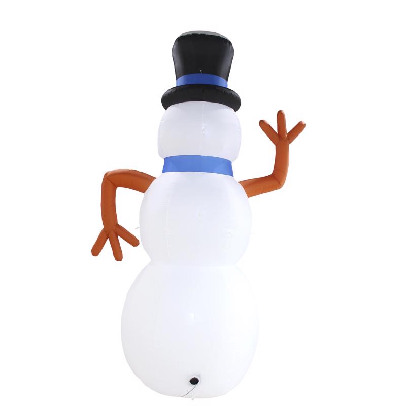 A Holiday Company LED Snow Man Blue Scarf 20 ft. Inflatable