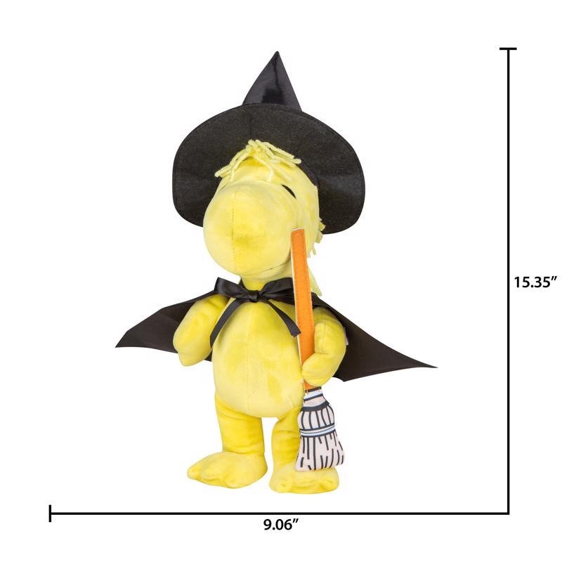 Peanuts 15.36 inch Peanuts Waddler Woodstock as Witch w/Broom Halloween Decor