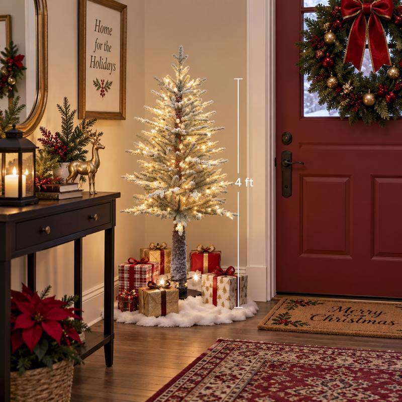 Celebrations 4 ft. Full LED 100 ct Entrance Tree
