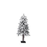 Celebrations 4 ft. Full LED 50 ct Snowy Alpine Entrance Tree