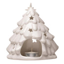 Creative Co-Op White Holy Family with Tree & Cut-Outs Table Decor 6 in.