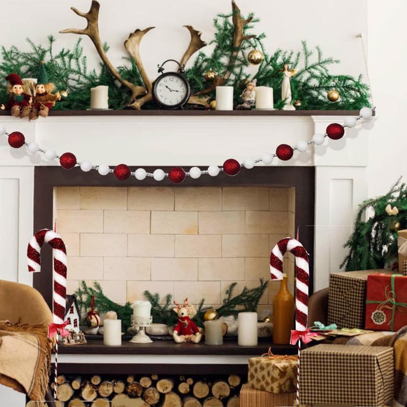 Youngcraft Red/White 3D Christmas Candy Cane Stake Table Decor