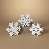 Gerson White Holiday Snowflakes Ornaments