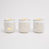 Gerson White Lighted Holiday Design Lantern 5 in.