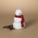 Gerson White/Red Snowman Christmas Scented Wax Candle 8 in.