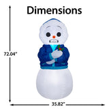 Gemmy Airblown LED Animated Shivering Snowman 6 ft. Inflatable