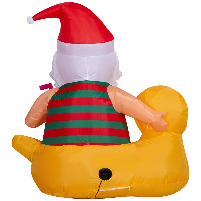 Gemmy Airblown LED Santa Sitting in Duck 5 ft. Inflatable