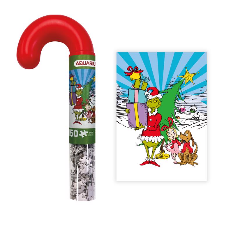 Aquarius Grinch Puzzle with Candy cane Multicolored 150 pc