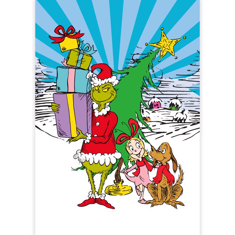 Aquarius Grinch Puzzle with Candy cane Multicolored 150 pc