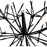 Celebrations Orange/Purple 16 in. LED Prelit Shimmering Sphere 3D Halloween Decor