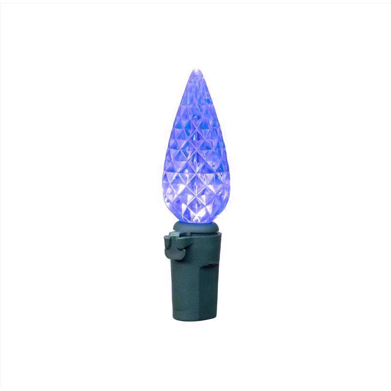 Celebrations Classic LED C6 Blue 100 ct String Christmas Lights 297 ft.