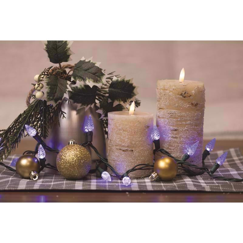 Celebrations Classic LED C6 Blue 100 ct String Christmas Lights 297 ft.
