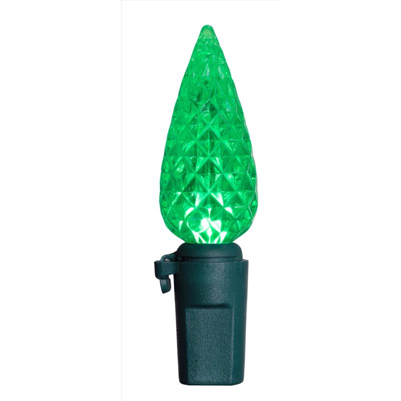 Celebrations Classic LED C6 Green 100 ct String Christmas Lights 297 ft.