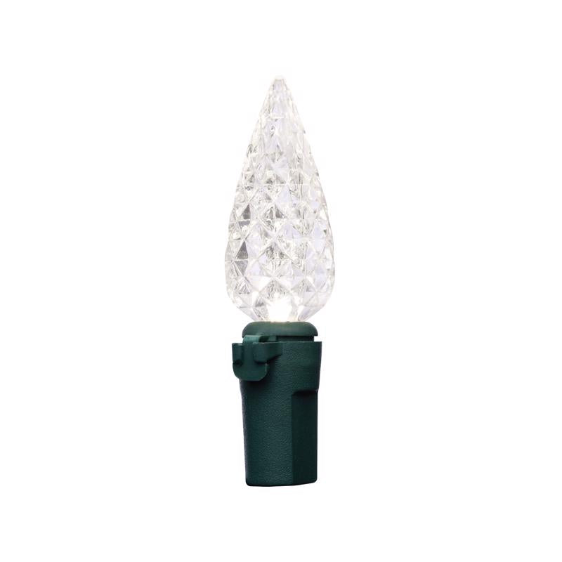 Celebrations Classic LED C6 Pure White 100 ct String Christmas Lights 24.75 ft.