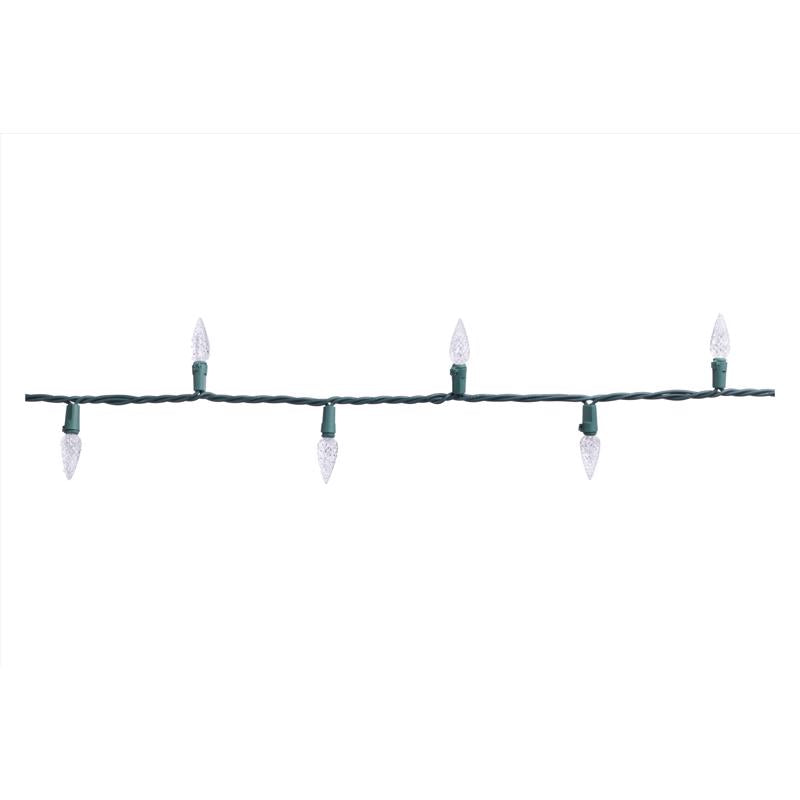 Celebrations Classic LED C6 Pure White 100 ct String Christmas Lights 24.75 ft.