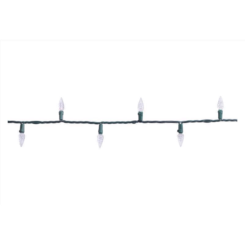 Celebrations Classic LED C6 Pure White 300 ct String Christmas Lights 74.5 ft.