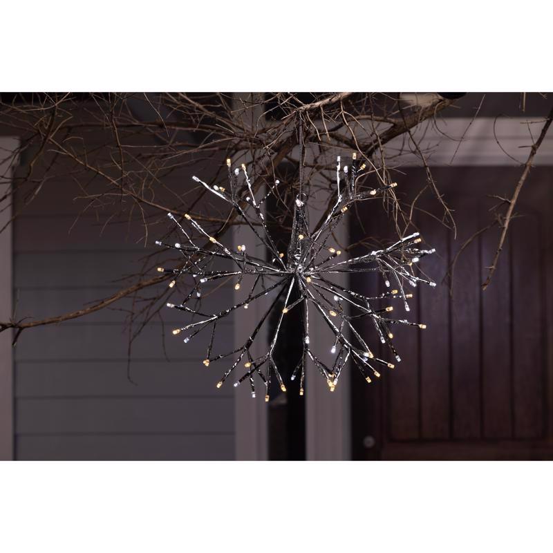 Celebrations LED Cool White Shimmering Sphere 16 in. Hanging Decor