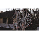 Celebrations LED Red/White Shimmering Sphere 16 in. Hanging Decor