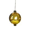 Celebrations LED Gold Snow Fall Ornament 4 in. Hanging Decor