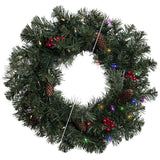Celebrations 24 in. D LED Prelit Mixed Pine Wreath