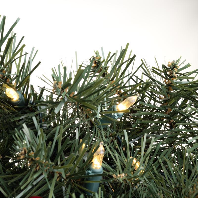 Celebrations 24 in. D LED Prelit Mixed Pine Wreath