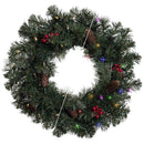 Celebrations 24 in. D LED Prelit Mixed Pine Wreath