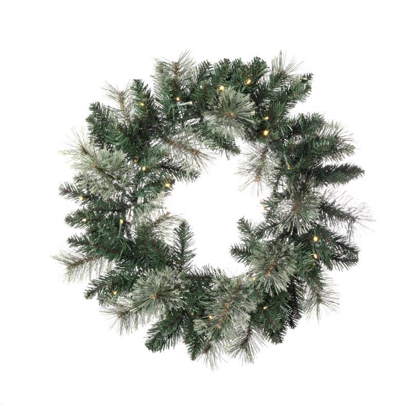 Celebrations LED Prelit Multicolored/Warm White Mixed Pine Wreath