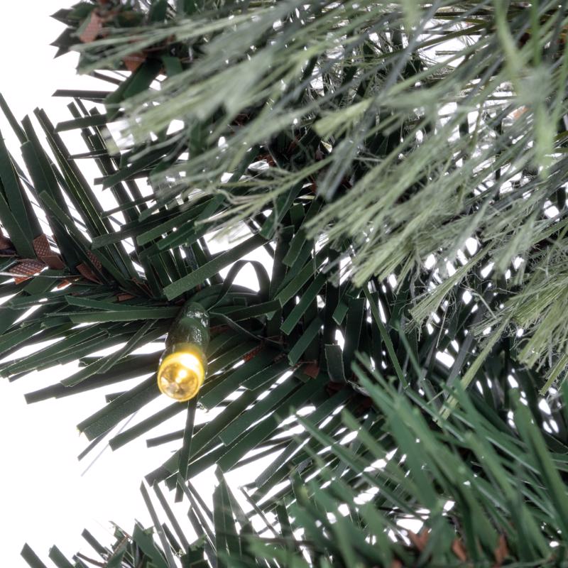 Celebrations LED Prelit Multicolored/Warm White Mixed Pine Wreath