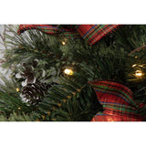 Celebrations 2 ft. Full LED 35 ct Twig Pine Bow Color Changing Porch Bush