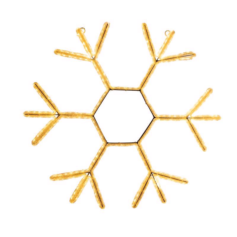 Celebrations LED Warm White Crystal Snowflake 23 in. Hanging Decor