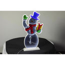 Celebrations LED Infinity Snowman 31 in. Yard Decor