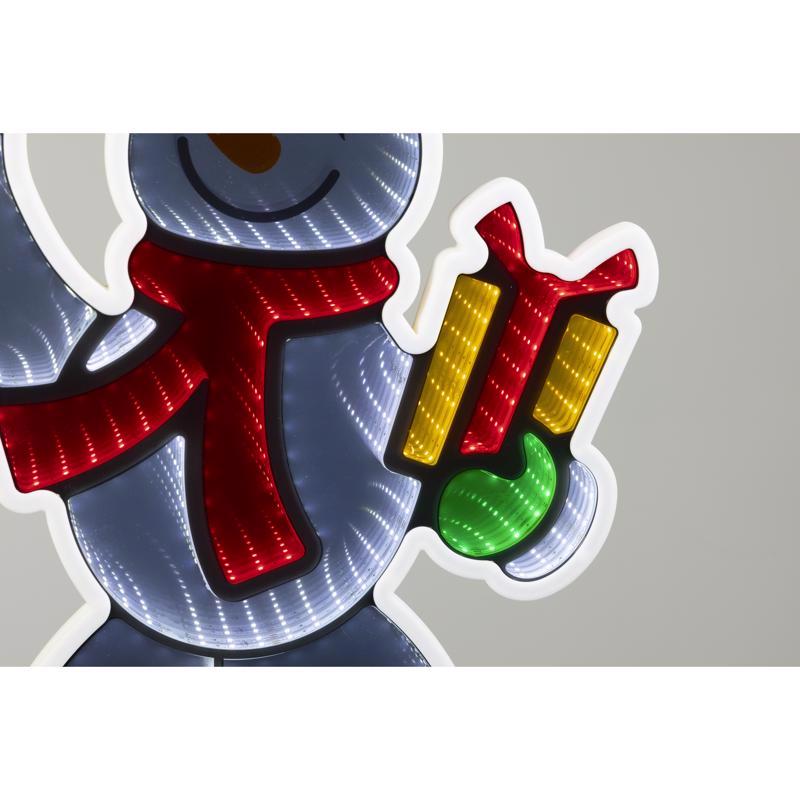 Celebrations LED Infinity Snowman 31 in. Yard Decor