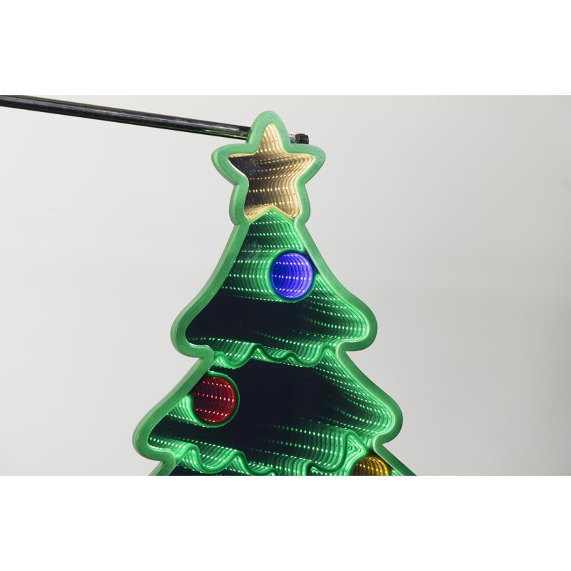 Celebrations LED Infinity Christmas Tree 30 in. Yard Decor