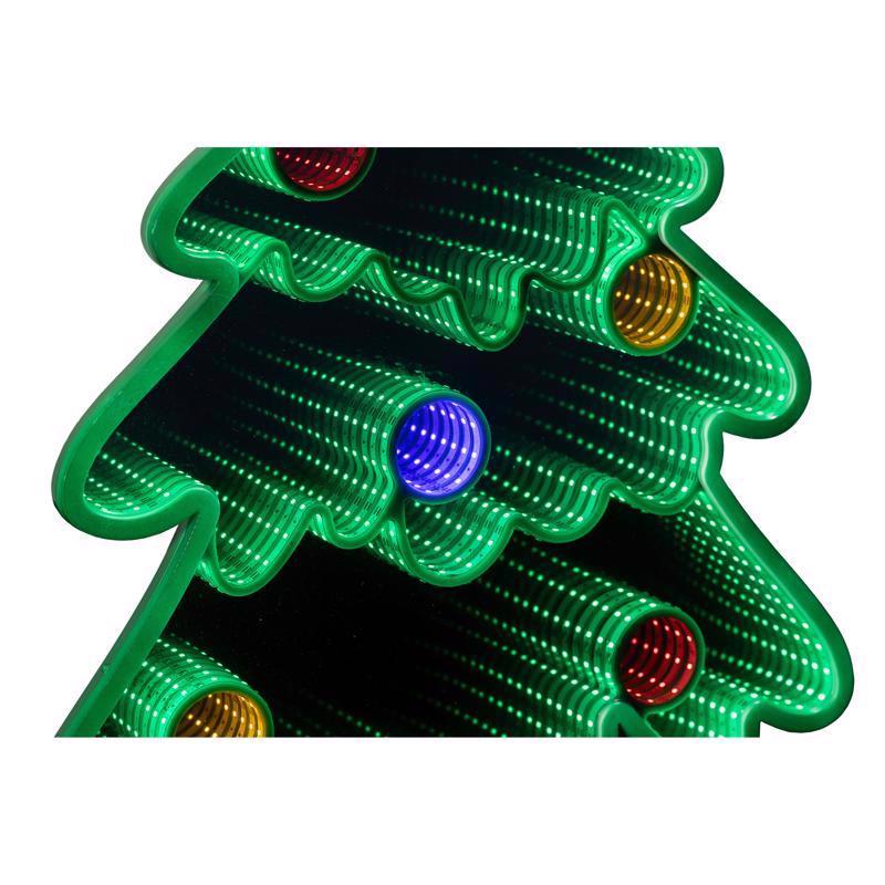 Celebrations LED Infinity Christmas Tree 30 in. Yard Decor