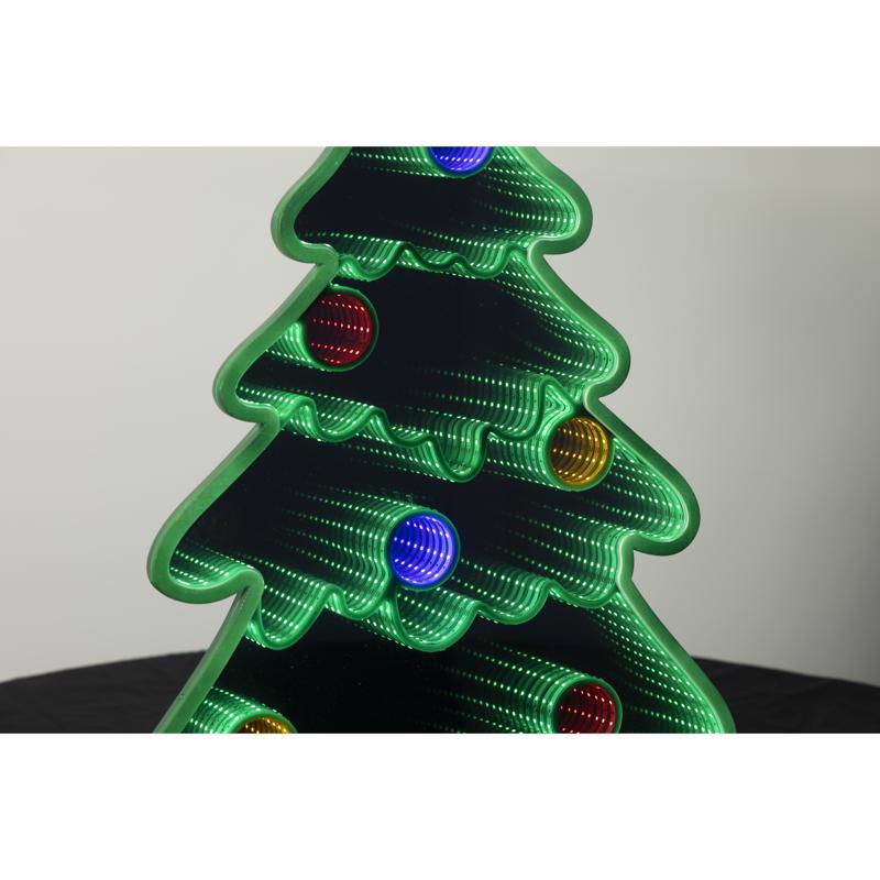 Celebrations LED Infinity Christmas Tree 30 in. Yard Decor