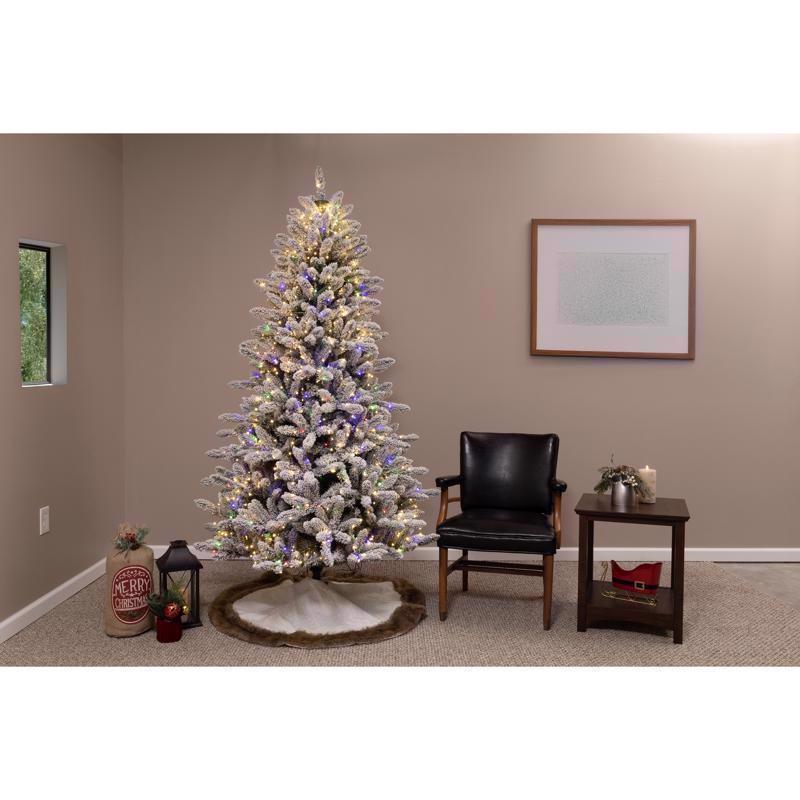 Holiday Bright Lights 7-1/2 ft. Slim LED 1250 ct Emerald Pine Color Changing Christmas Tree