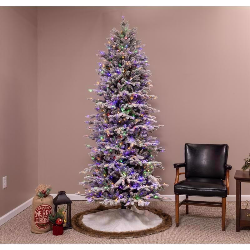 Holiday Bright Lights 7-1/2 ft. Slim LED 1250 ct Emerald Pine Color Changing Christmas Tree