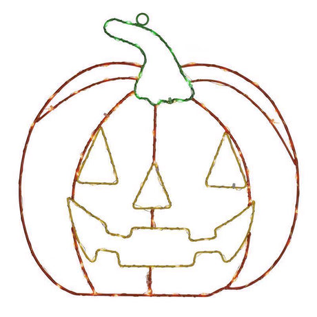 Celebrations Multicolored LED Prelit Smiling Pumpkin Halloween Decor