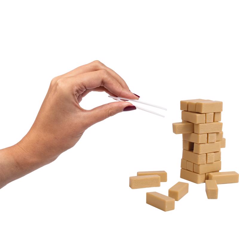 Fizz Teeny Town Topple Tower Puzzle Blocks Brown 30 pc