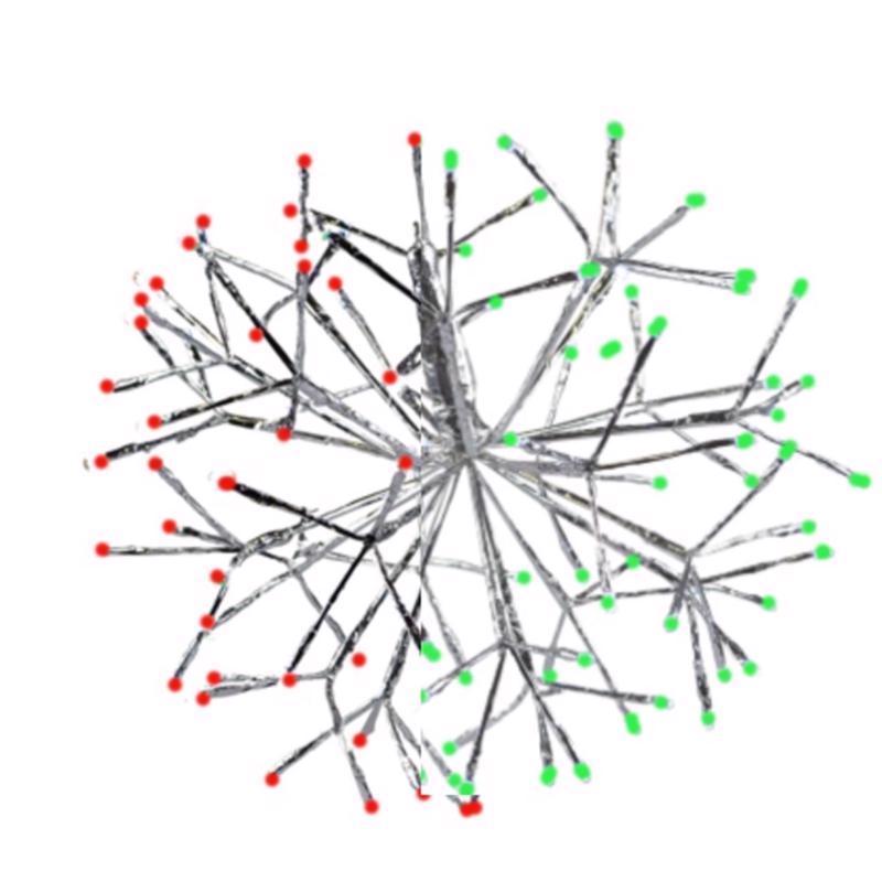 Celebrations LED Green/Red Shimmering Sphere 16 in. Hanging Decor