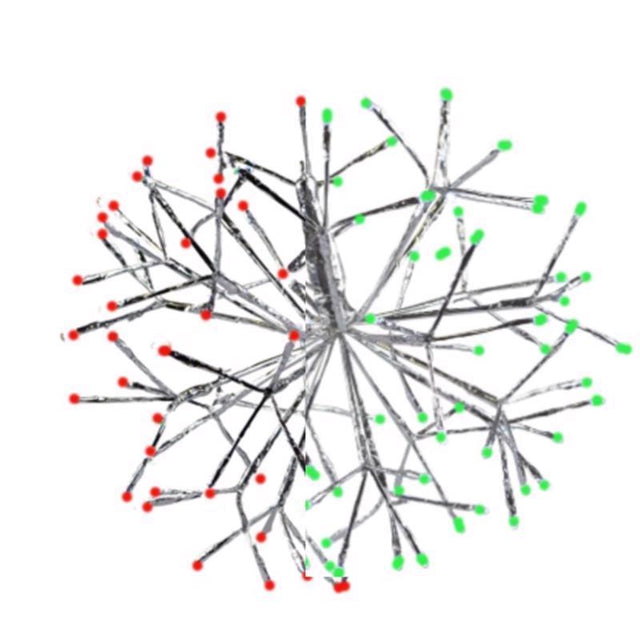 Celebrations LED Green/Red Shimmering Sphere 16 in. Hanging Decor