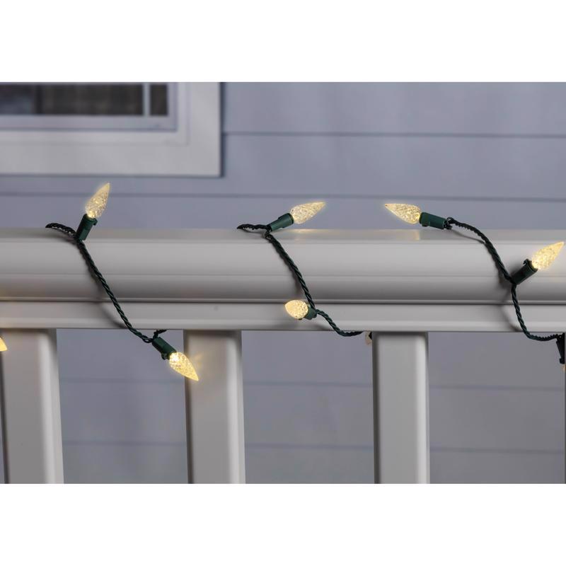 Celebrations Platinum LED C6 Multicolored/Warm White 50 ct String w/ Powerbank Christmas Lights