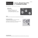 Celebrations LED Warm White Globe Ornament 6 in. Hanging Decor