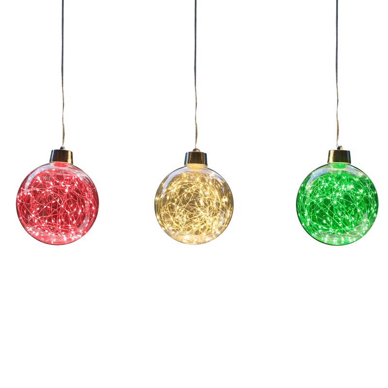 Celebrations LED RGWW Globe Ornament 6 in. Hanging Decor