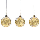 Celebrations LED Warm White Globe Ornament 8 in. Hanging Decor