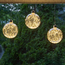 Celebrations LED Warm White Globe Ornament 8 in. Hanging Decor